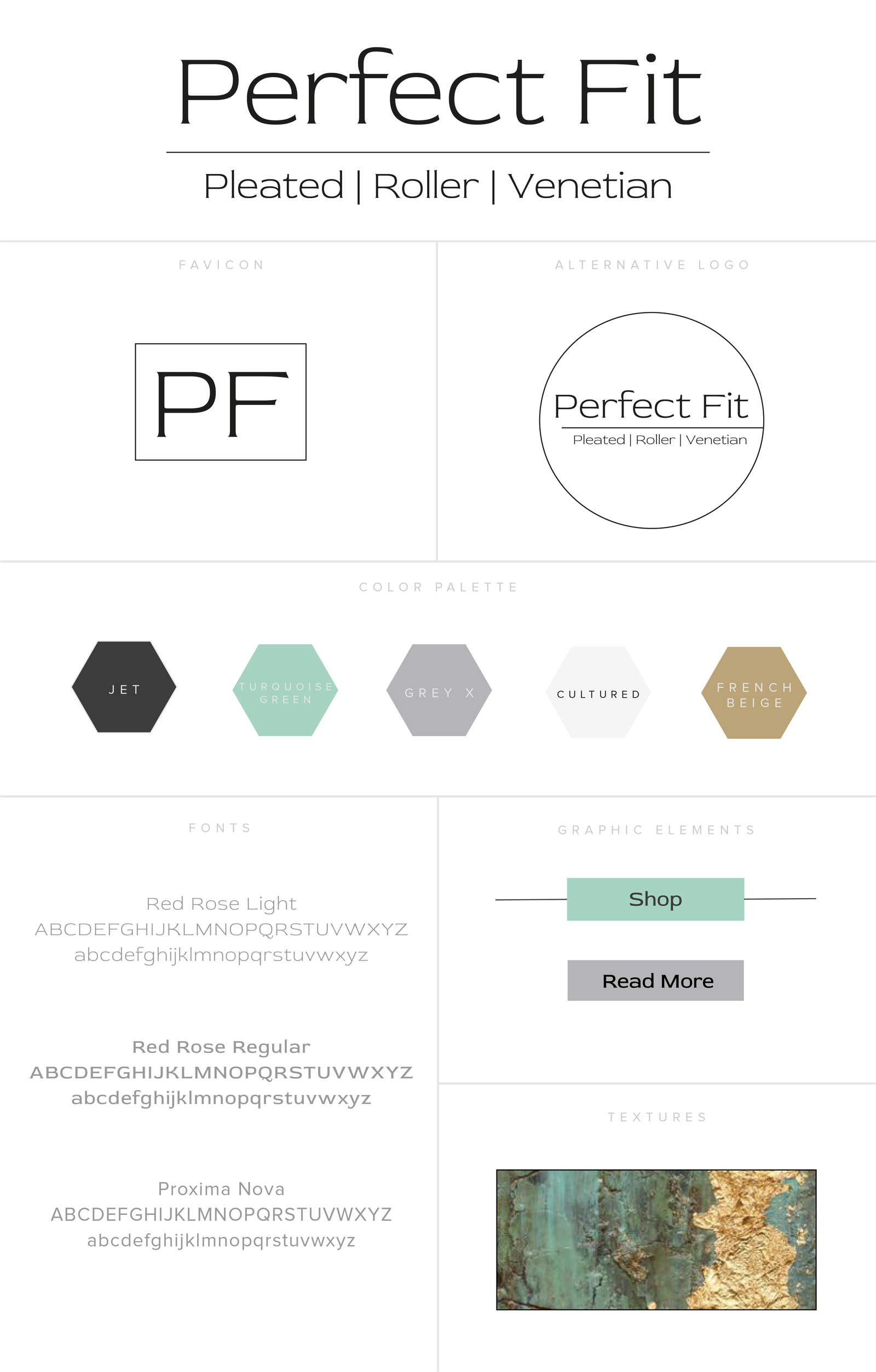 perfect fit branding style board