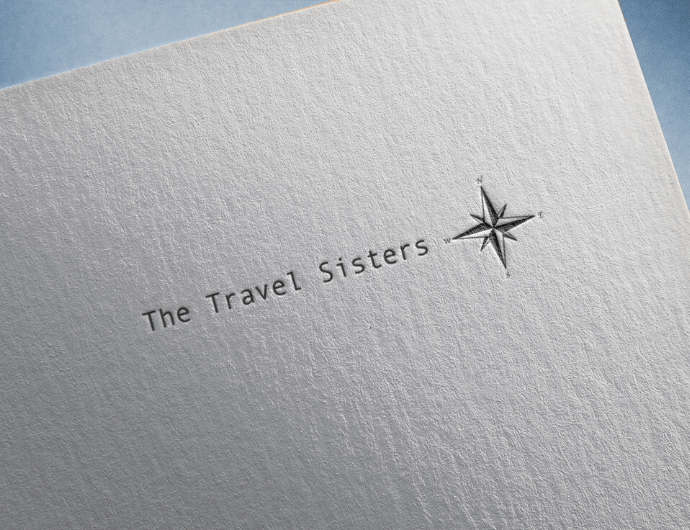 the travel sisters logo design